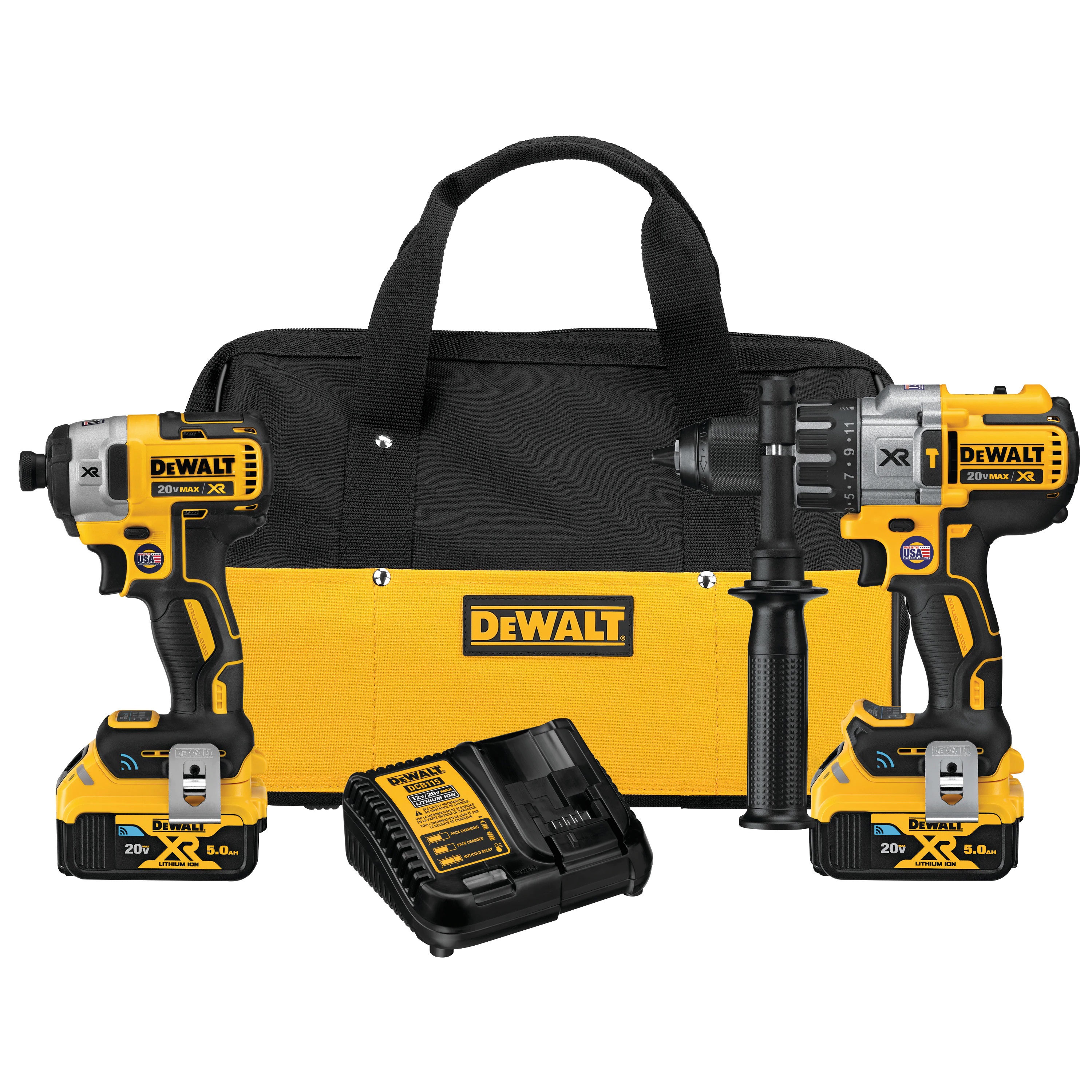 DeWalt Tool Connect™ 20V MAX* 2-tool Combo Kit with Bluetooth® Batteries - Cordless